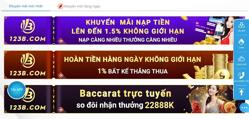 Khuyến mãi 123b 