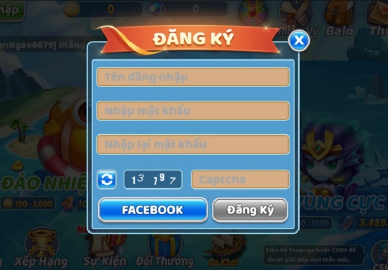 Đăng ký Bắn Cá Tiểu Tiên Cá