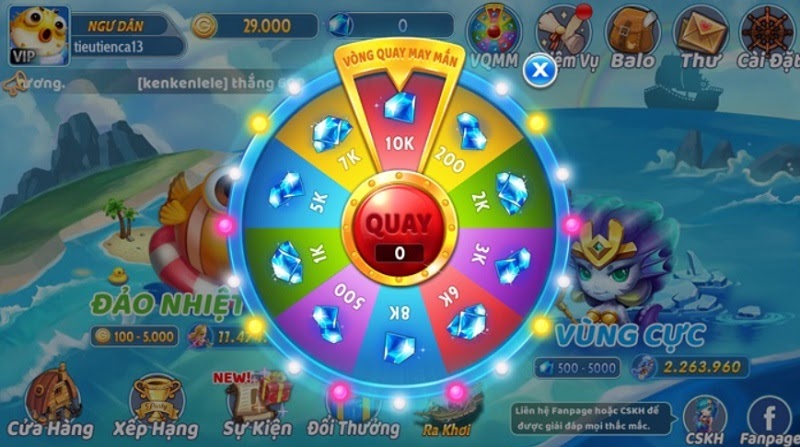 Vòng quay Bắn Cá Tiểu Tiên Cá