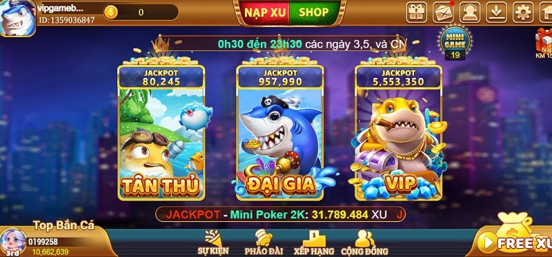 Phòng chơi bắn cá XuVang777