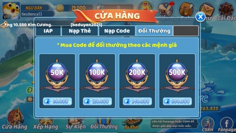 Rút thưởng Bắn Cá Tiểu Tiên Cá