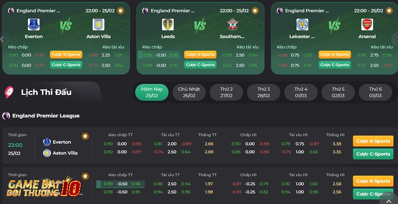 Thể loại game cá cược thể thao đem lại rất nhiều giải đấu lớn