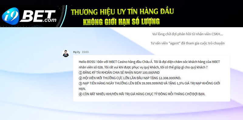 Đánh giá chăm sóc khách hàng i9bet