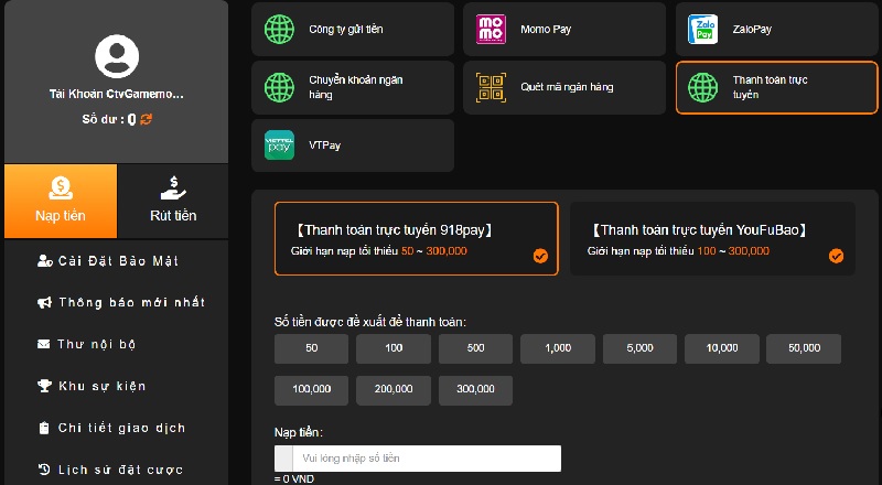 Đánh giá vấn đề nạp rút tiền tại i9bet