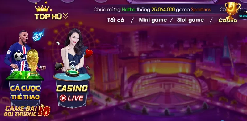 Mục Casino Game tại cổng game bài đổi thưởng trực tuyến